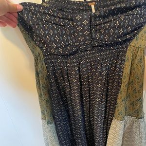 Free people multicolor strapless dress